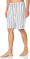 X-Large Bright White Nautica Мужская мягкая пижама из 100% хлопка с эластичным поясом для сна, короткая