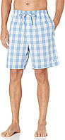 Large Riviera Blue Nautica Мужская мягкая пижама из 100% хлопка с эластичным поясом для сна, короткая