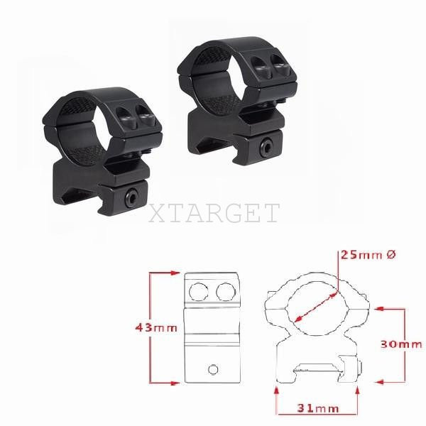 Кільця Hawke Matchmount 1"/Weaver/Med