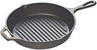 10.25 Inch Grill Pan Lodge L8SGP3 Чугунная квадратная сковорода-гриль, предварительно приправленная, 10,5