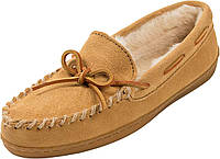 11 Tan Minnetonka Men's Pile Lined Hardsole Slipper