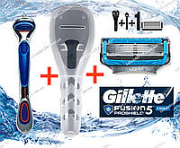 Комплект для бритья Gillette станок Flexball, футляр, Fusion ProShield Chill кассета для бритья оригинал США