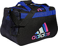Unisex-adult Black/Lucid Blue/Stone Wash Carbon Spectrum Logo One Size Adidas Diablo Small Duffel Bag