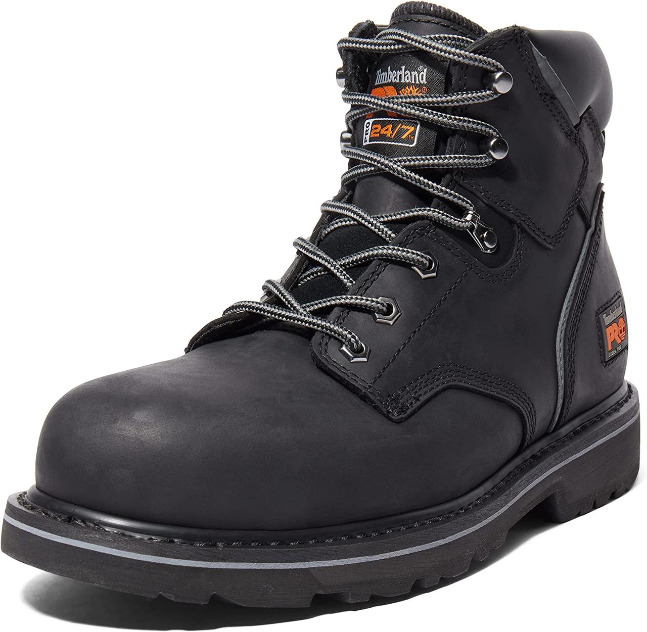 8 Black: Black Чоловічі промислові робочі черевики Pit Boss зі сталевим носком 6 Timberland PRO