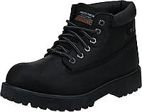 11.5 Black Waterproof Oiled Smooth Leather Мужские водонепроницаемые ботинки Skechers Sargeants-Verdict F