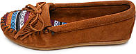 9 Arizona Fabric Minnetonka Women's Kilty Hardsole Moccasins