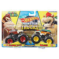 Hot Wheels Monster jam trucks Набор внедорожников 1:64 Donkey Kong and Bowser FYJ64