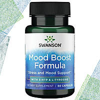 При стрессах Swanson Mood Boost Formula with 5-HTP & L-Tyrosine 60 капсул (сроки до 04.2024)