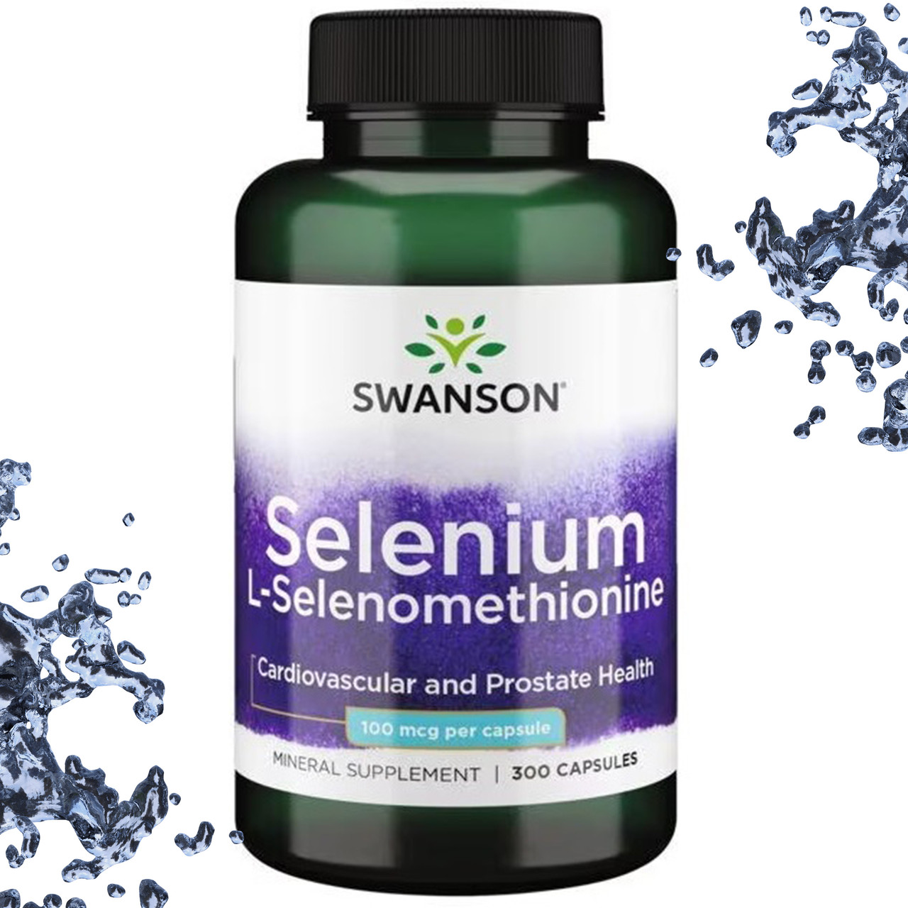 Селен Swanson Selenium L-Selenomethionine 100 мкг Cardiovascular and Prostate Health 300 капсул