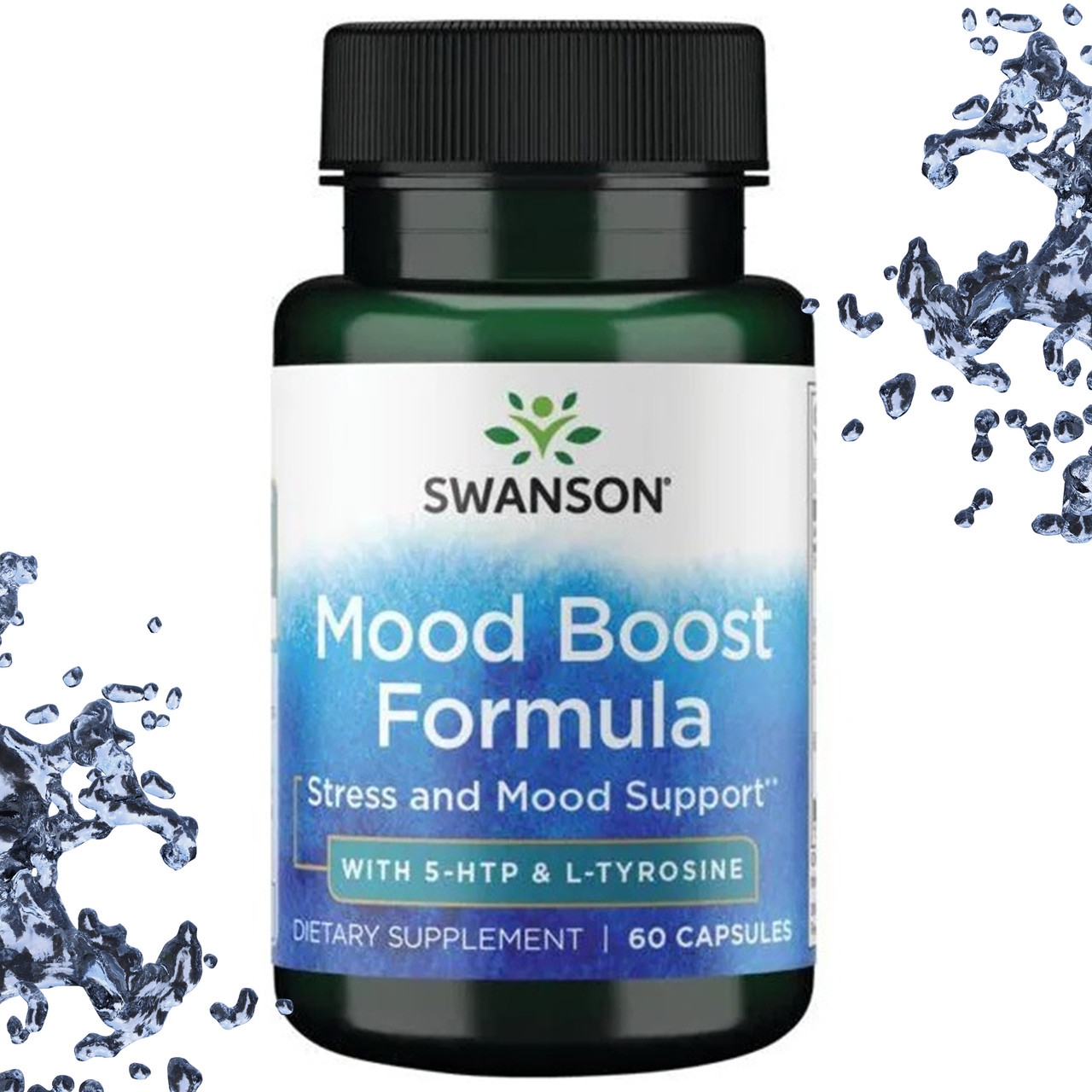 При стресах Swanson Mood Boost Formula with 5-HTP & L-Tyrosine 60 капсул