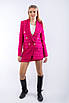 Костюм жіночий зі спідницею твідовий фуксія 3174 (2000000094236), фото 2