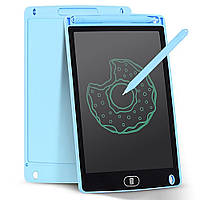 Графический LCD планшет для рисования 8,5" Dex, на батарейках, Синий / Детский планшет досточка для рисования