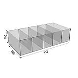 Коробка акрилова EKOSTAR 5 комірок 412х200х100, фото 3