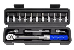 Ключ динамометричний 1/4" (2-24 Nm) з бітами та подовжувачем ShiningBerg 114196TK1