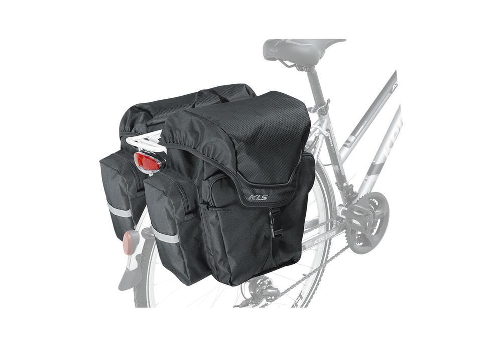 Cумка для велосипеда велосумка на багажник KLS Adventure 40 (об'єм 40 л) чорна, фото 1