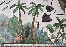 Вінілова наклейка на стіну Синій кит острів (лист 60 х 90 см) Б437-3, фото 3