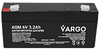 Аккумулятор свинцово-кислотный AGM VARGO 6V 3.2AH (V-117454) 134x34,5x60(65) мм