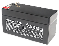 Аккумулятор свинцово-кислотный AGM VARGO 6V 1.3AH (V-117453) 98x25х53(56) мм