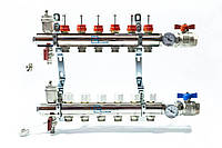 Комплект коллекторов с расходомерами, термометрами и воздухоотводчиками LUXOR, 4 выхода (L-5-04)