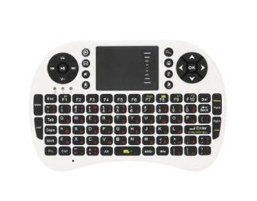 Бездротова клавіатура з тачпадом, mini keyboard, біла