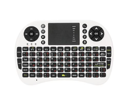 Бездротова клавіатура з тачпадом, mini keyboard, біла