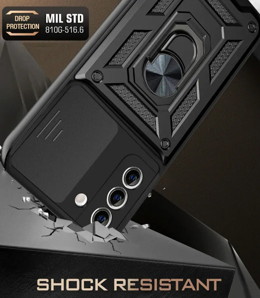 Ударостійкий чохол Camshield Serge Ring for Magnet для Samsung Galaxy S22 Plus (SM-S906BZ)