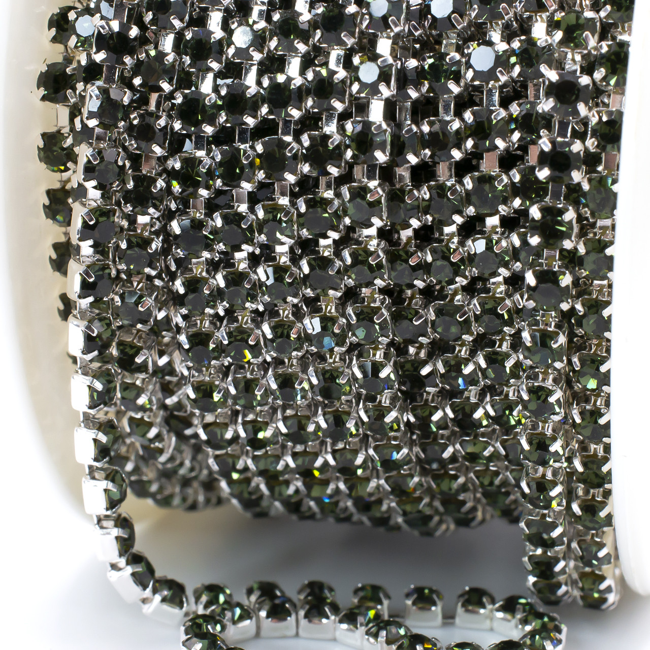 Стразовий ланцюг ss6 (2 мм) 1 м Swampy silver, фото 1