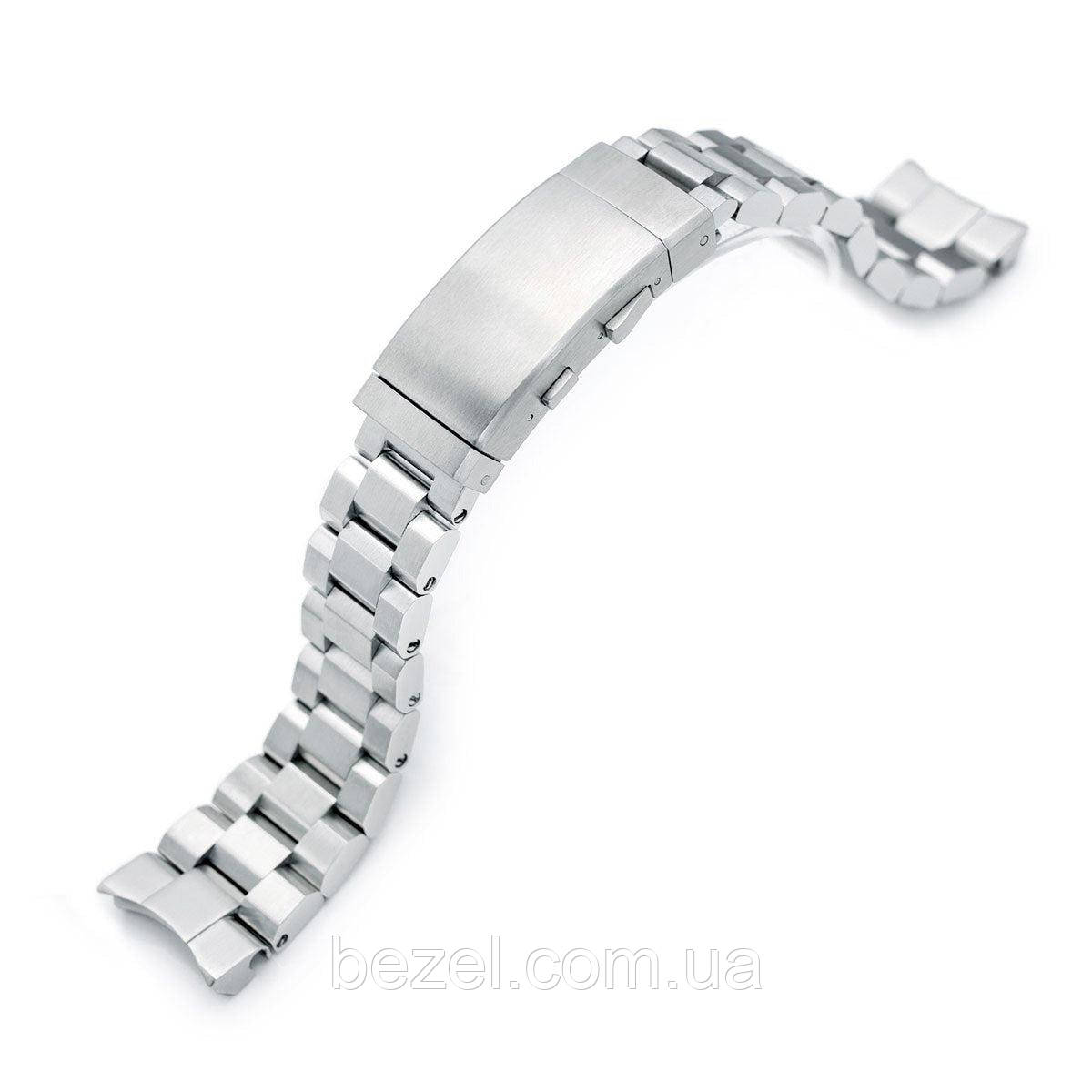 Браслет MILTAT 22mm Seiko King Samurai SRPE33, 316L Stainless Steel Brushed Wetsuit Ratchet Buckle