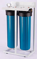 Система 2-х ступенчатой очистки воды + комплект картриджей BIG BLUE 20 Tiger Filtration (TF-2BB20-03A).