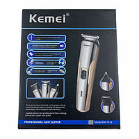 Триммер стайлер для стрижки волос и бороды Kemei KM-1412
