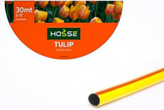 Шланг поливальний HOSSE TULIP 1/2" L20 жовтий з червоною смугою (веселка)