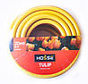 Шланг поливальний HOSSE TULIP 1/2" L20 жовтий з червоною смугою (веселка), фото 2
