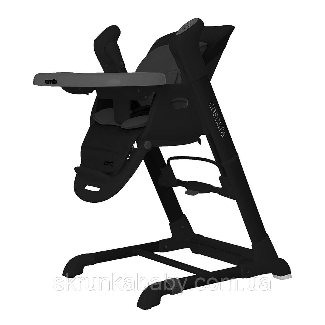Стільчик гойдалка CARRELLO Cascata Space Black (Є функція виявлення активності руху)чорна рама