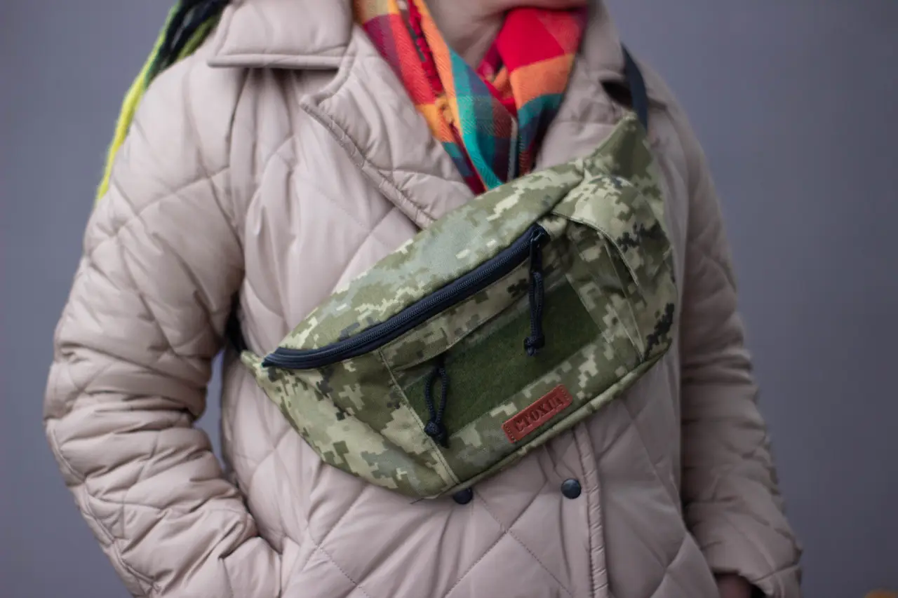 Велика тактична бананка, напоясна сумка, сумка на стегнах Піксель Стохід