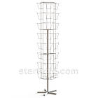 Стійка обертова BENARDO-48, H1800 D360/540 (48 місць, 6 граней). Торговий стенд для аксесуарів, реклами, брошур, фото 4