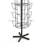 Стійка обертова BENARDO-48, H1800 D360/540 (48 місць, 6 граней). Торговий стенд для аксесуарів, реклами, брошур, фото 6