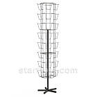 Стійка обертова BENARDO-48, H1800 D360/540 (48 місць, 6 граней). Торговий стенд для аксесуарів, реклами, брошур, фото 5