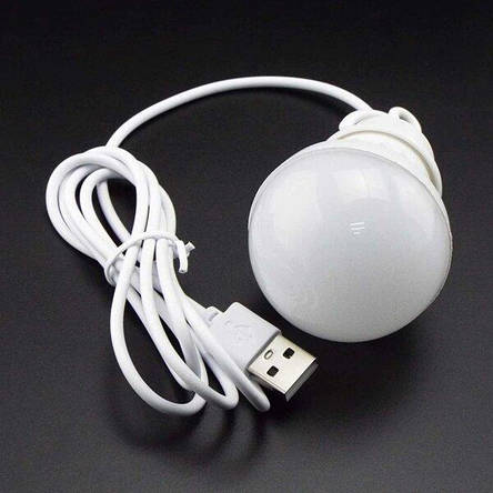 Світлодіодна LED лампочка з USB кабелем резервне освітлення, фото 1