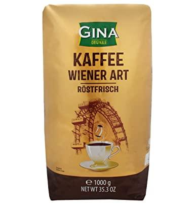 Кава австрійська в зернах Gina Wiener Kaffee, 1 кг, купаж арабіки та робусти, Австрія