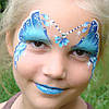Синій аквагрим для обличчя Diamond FX, Синій грим для обличчя й тіла, підходить для дітей, 30 грамів, фото 2