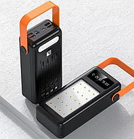 Універсальна мобільна батарея Power Bank Bilintong 40000mAh + Led лампа Чорний