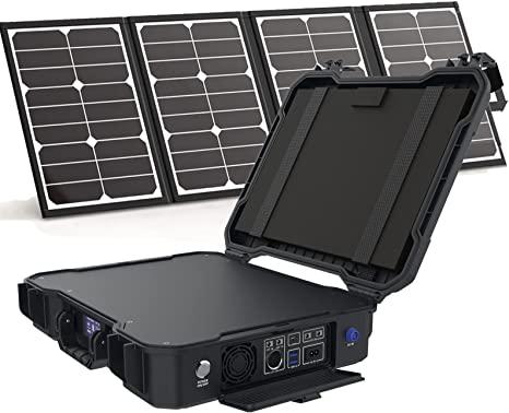 Зарядна станція MONTEK X-1000 1000W 1010Wh із сонячною панеллю 80 Вт в кейсі, зарядна станція для військових