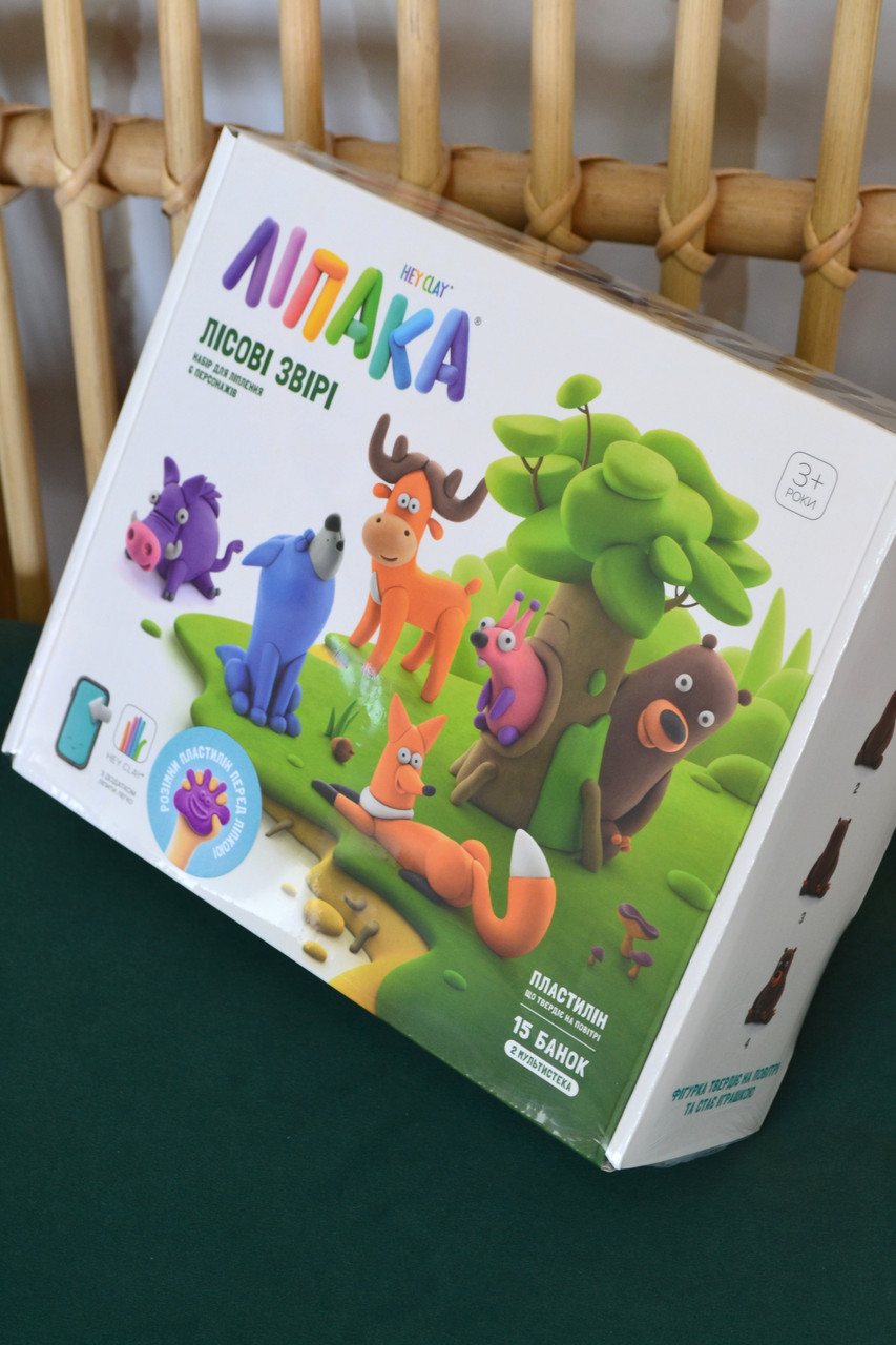 ЛІПАКА меганабір пластиліну Лісові звірі, фото 1