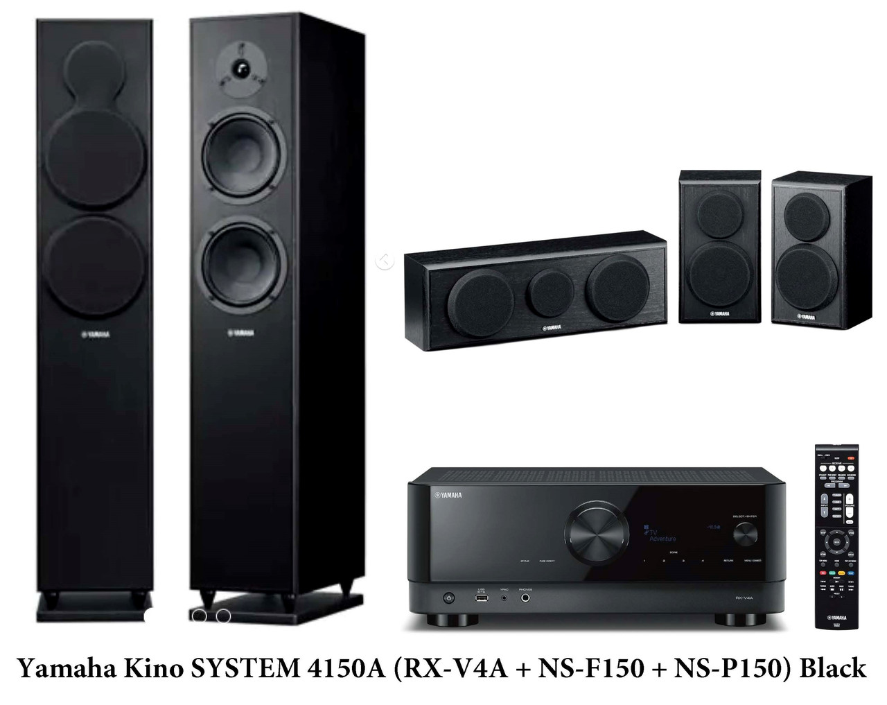 Домашній кінотеатр Yamaha Kino SYSTEM 4150A (RX-V4A + NS-F150 + NS-P150) Black