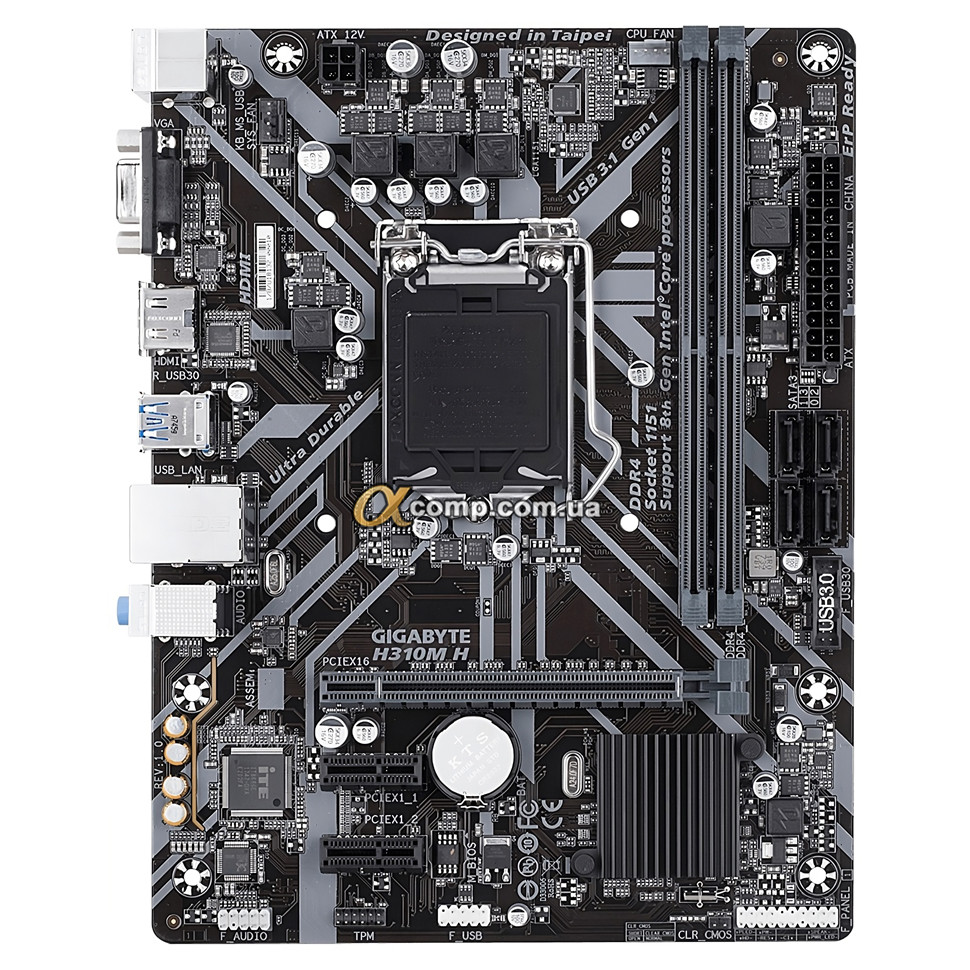 Материнська плата Gigabyte H310M H (1151-v2 •  H310 •  2×DDR4) БВ
