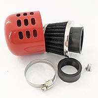 Фильтр воздушный для квадроцикла ATV 110/125 кубов 35мм 28мм конус закрытый красный
