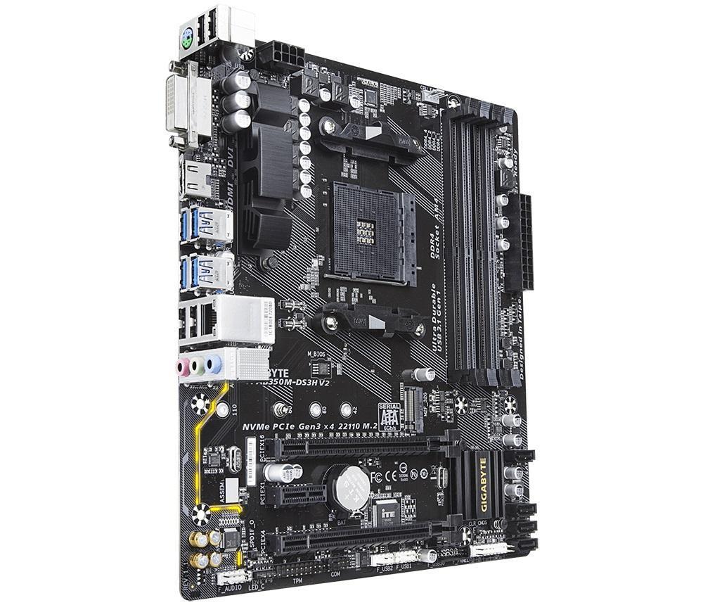 Материнська плата GA-AB350M-DS3H AM4 DDR4 (sAM4, AMD B350, M2, PCI-Ex16)