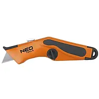Ніж Neo Tools з трапецієподібним лезом в металевому корпусі (63-701)