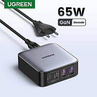 Зарядное устройство GaN2 65W Nexode UGREEN CD327 для ноутбука, iPhone 15 14 13 12 Pro Max Быстрое настольное