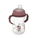 Canpol babies Поїльник тренувальний з силіконовим носиком FirstCup 250 мл BONJOUR PARIS - рожева, фото 2